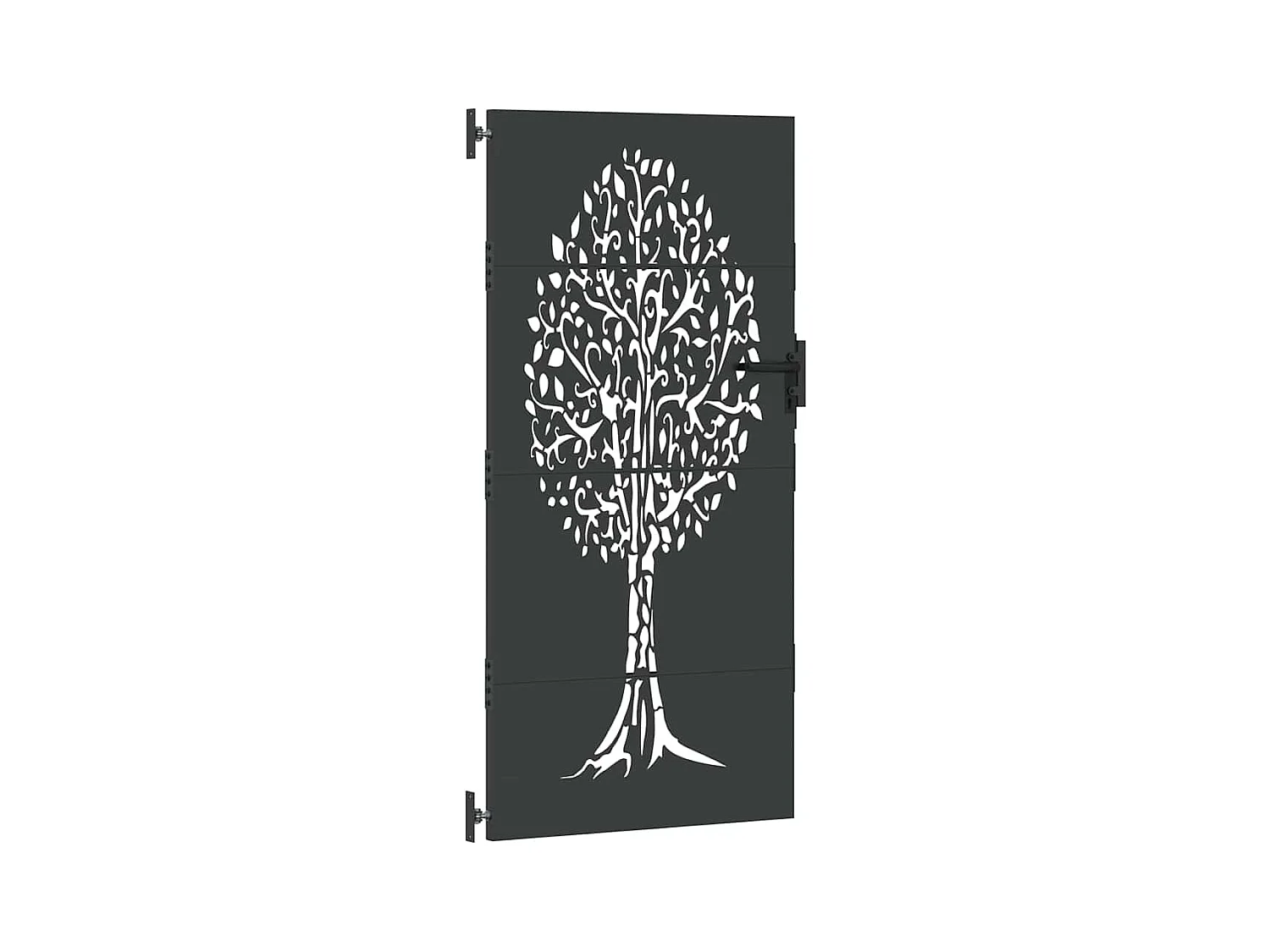 Porte de Jardin, Portail de Jardin 85x75 cm Design Arbre en Acier Corten