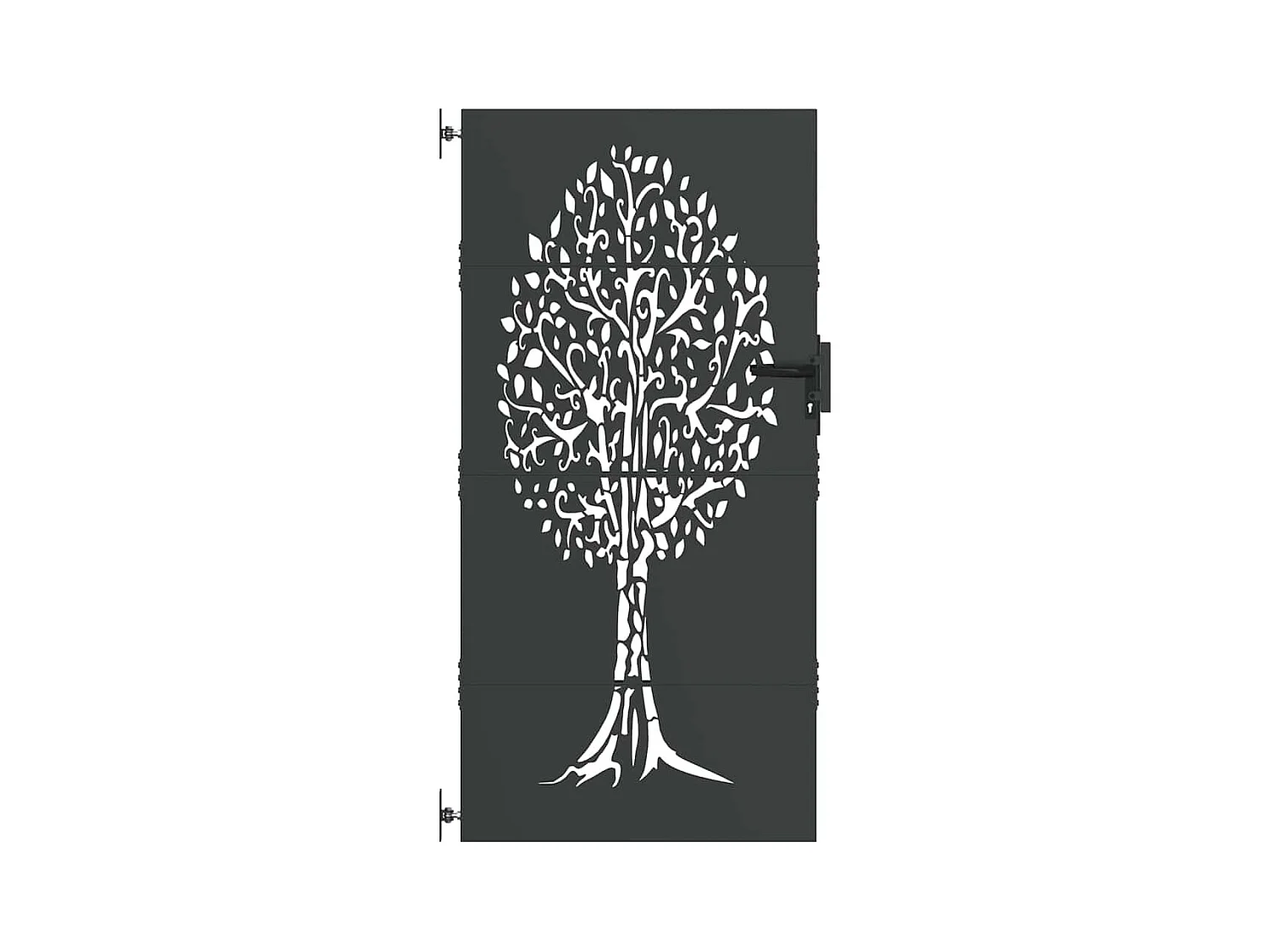 Tuinpoort, Tuinpoort 85x75 cm Boommotief in Cortenstaal