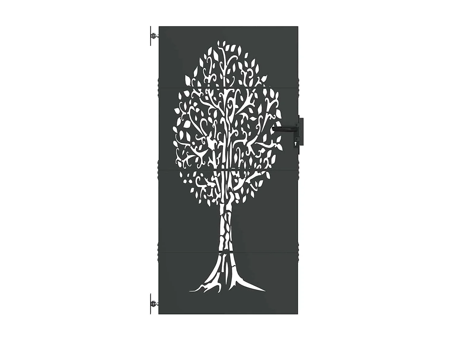 Puerta de jardín, Puerta de jardín 85x75 cm Diseño de árbol en acero Corten