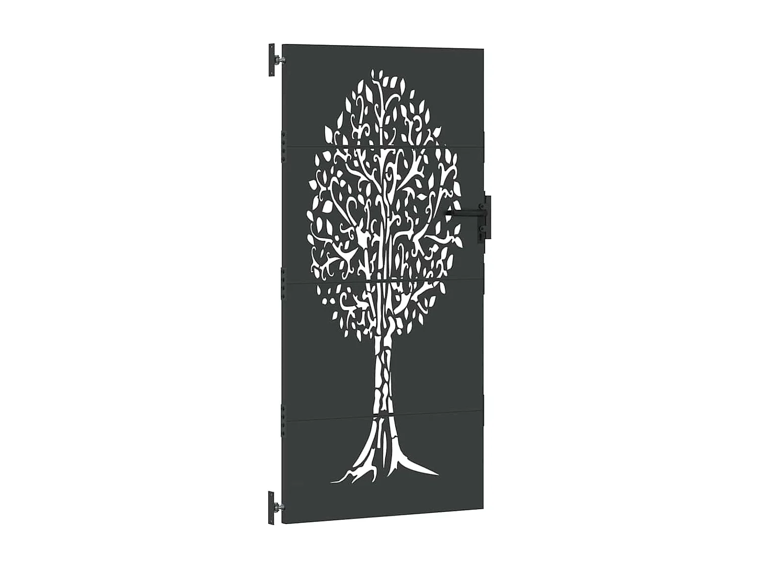 Puerta de jardín, Puerta de jardín 85x75 cm Diseño de árbol en acero Corten