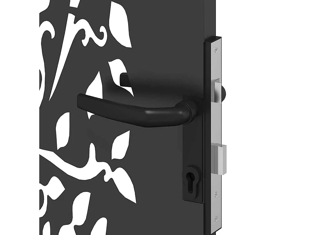 Puerta de jardín, Puerta de jardín 85x75 cm Diseño de árbol en acero Corten