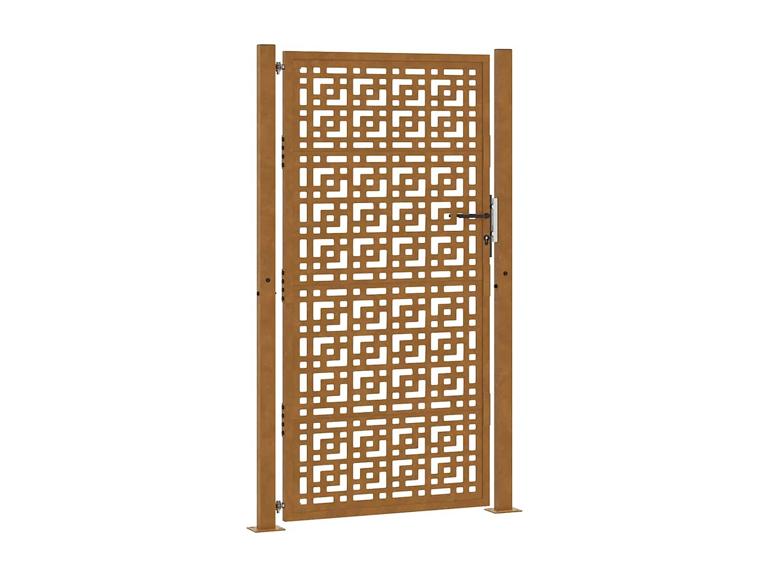 Cancello da giardino in acciaio resistente alle intemperie con design a croce