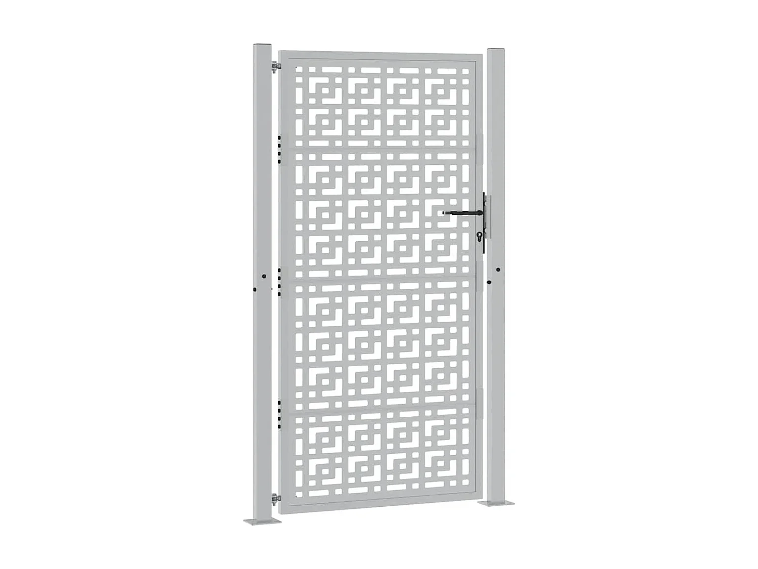 Cancello da giardino in acciaio resistente alle intemperie con design a croce