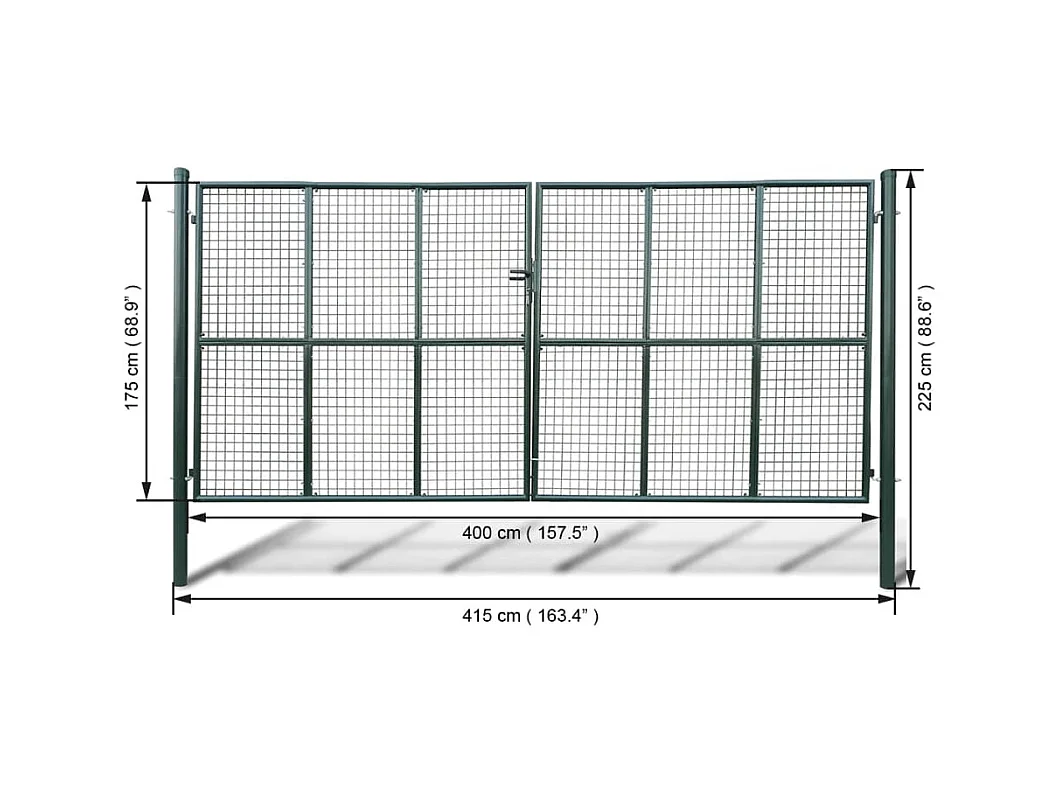 Puerta de jardín de malla 415 x 175 cm
