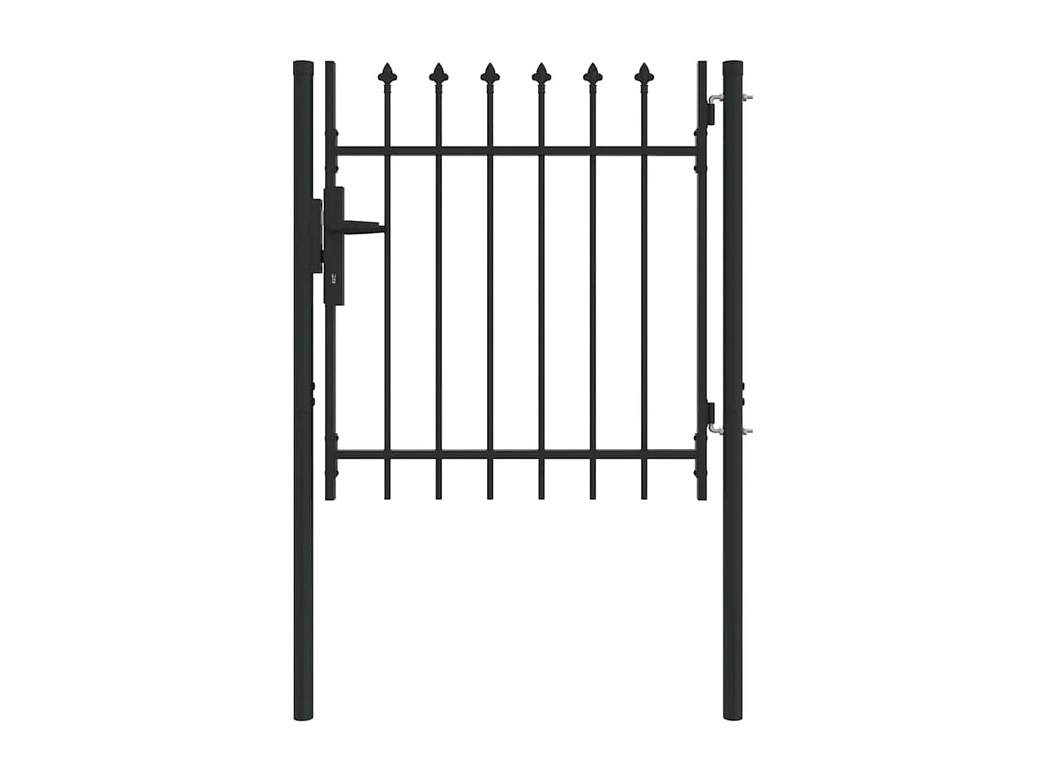 Cancello per recinzione grigio 100 x 100 cm in acciaio verniciato a polvere