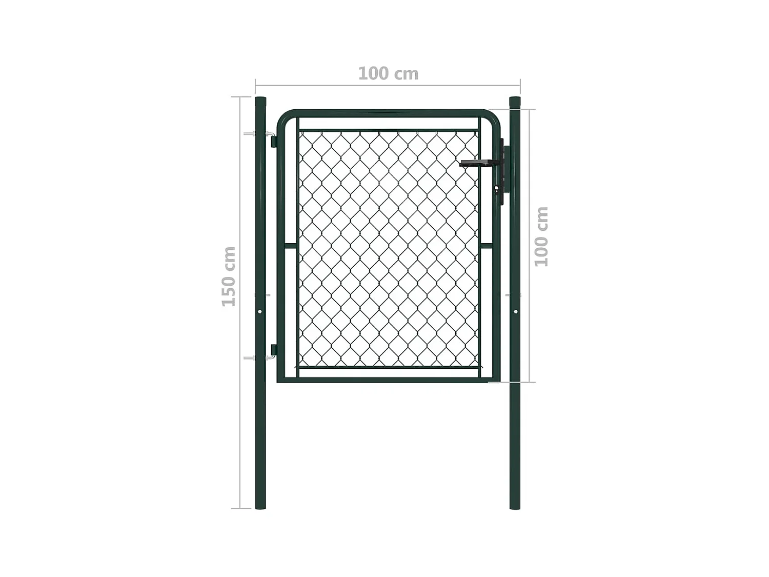 Stalen poort 100x100 cm Groen