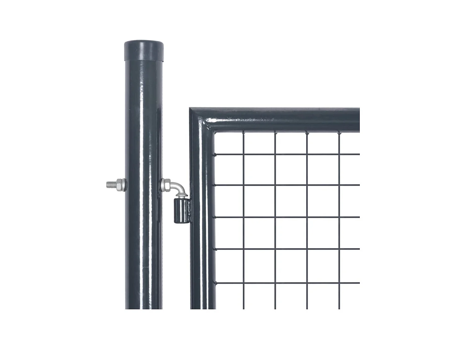 Portail de jardin grillagé Anthracite 300 x 125 cm Acier galvanisé