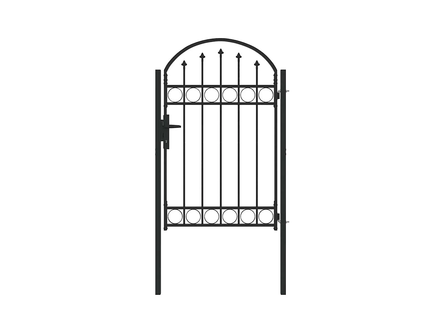 Cancello per recinzione grigio 100 x 150 cm in acciaio verniciato a polvere