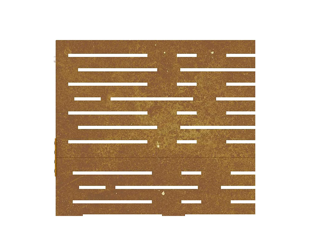 Puerta de jardín 105x80 cm acero corten diseño cuadrado