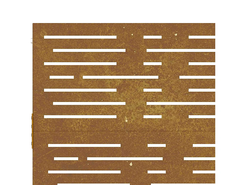 Cancello da giardino 105x80 cm in acciaio corten design quadrato