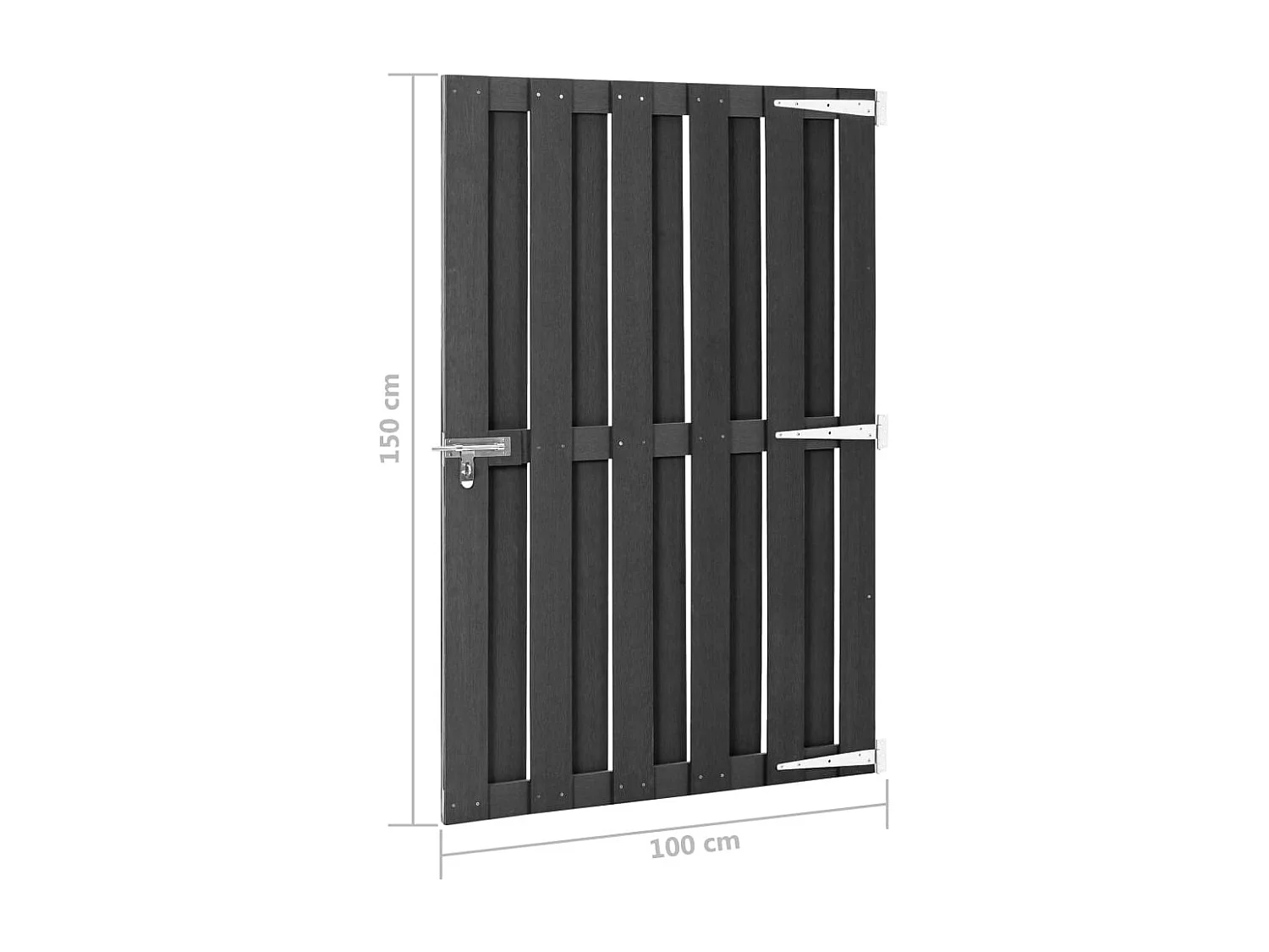 Puerta WPC 100x150 cm Gris