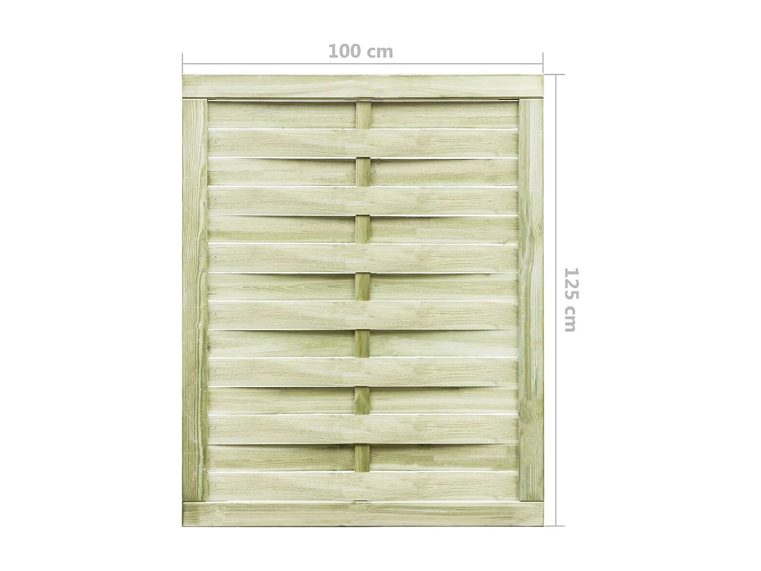 Puerta de madera de pino impregnada 100x125 cm Verde