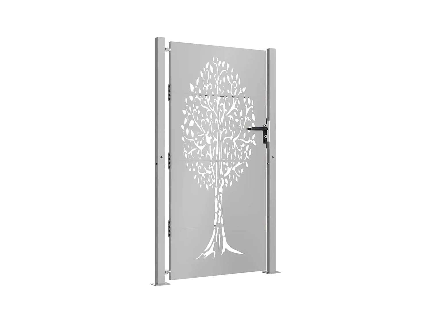 Puerta de jardín 105x205 cm acero corten diseño árbol