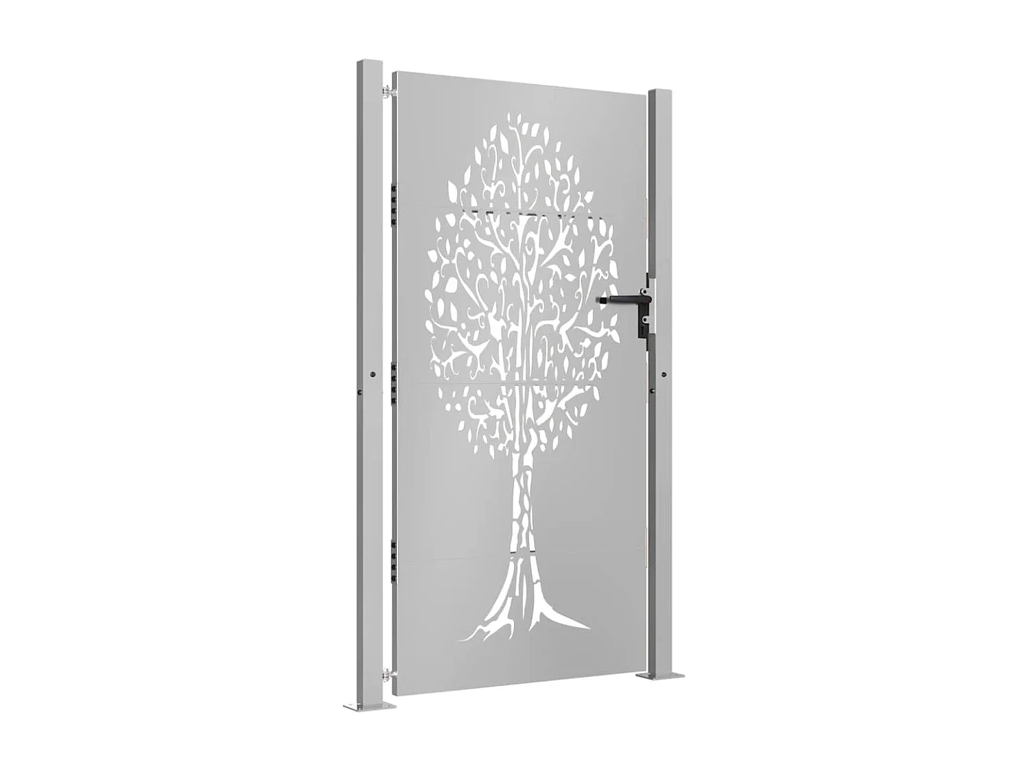 Portail de jardin 105x205 cm acier corten conception de l'arbre
