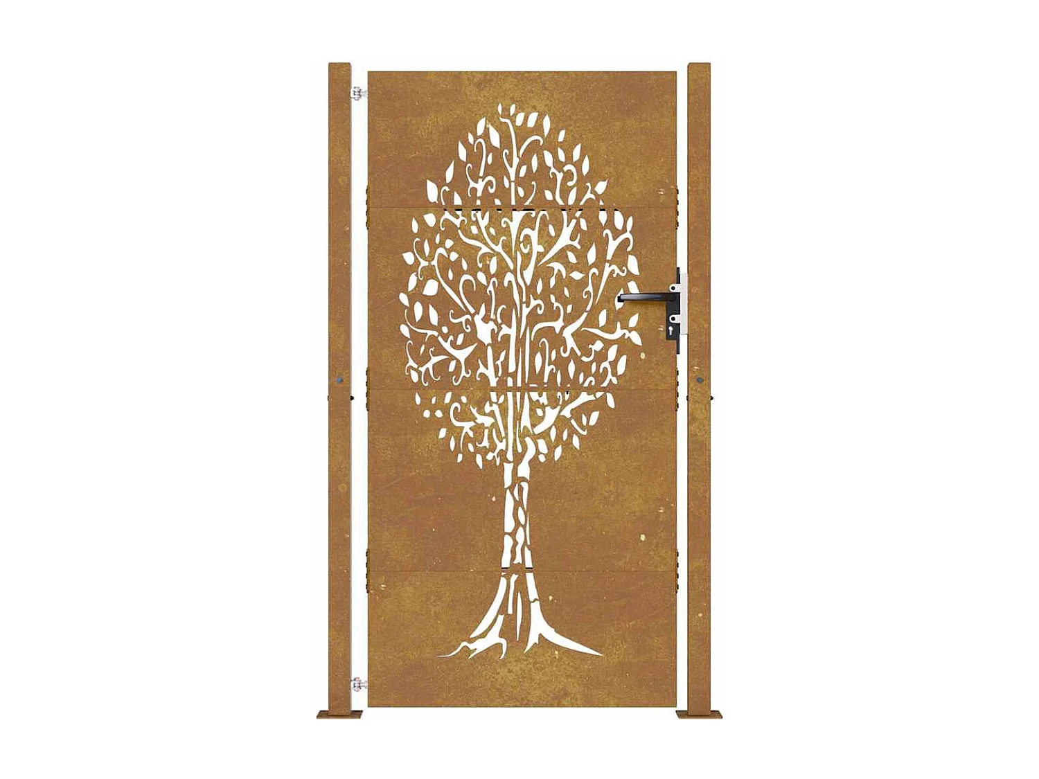 Portail de jardin 105x205 cm acier corten conception de l'arbre