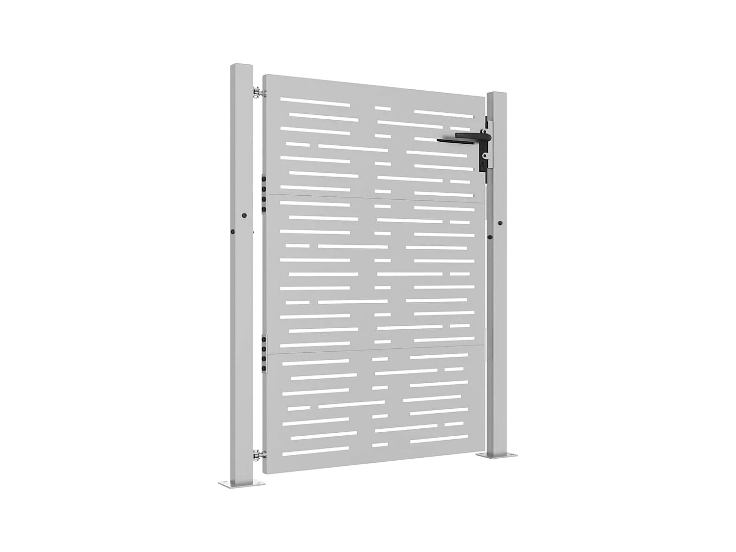 Puerta de jardín 105x130 cm acero corten diseño cuadrado