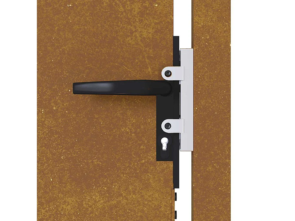 Cancello da giardino 105x130 cm acciaio corten