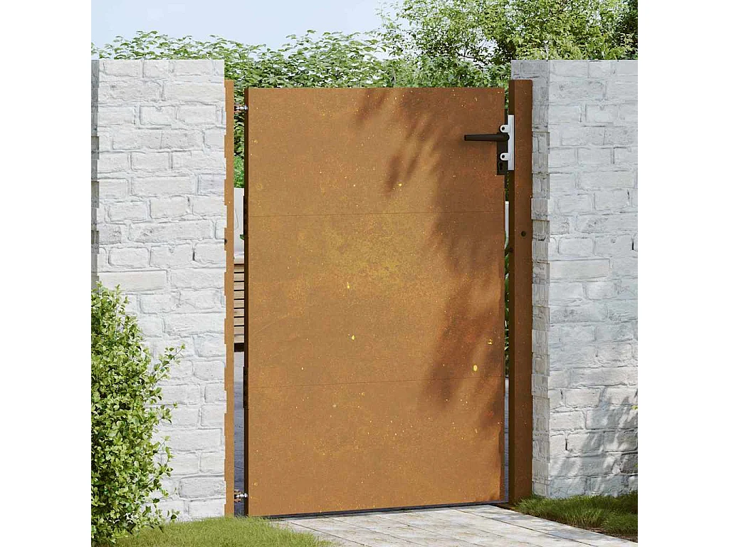 Tuinpoort 105x130 cm cortenstaal