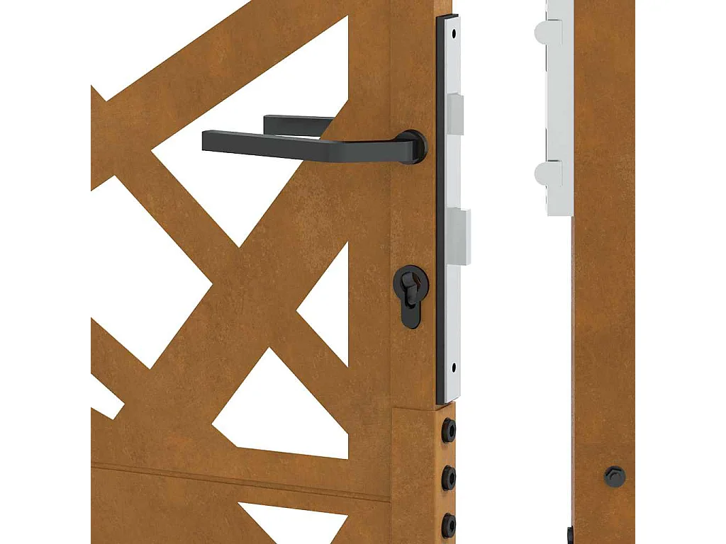 Cancello da giardino in acciaio resistente alle intemperie con design leggero