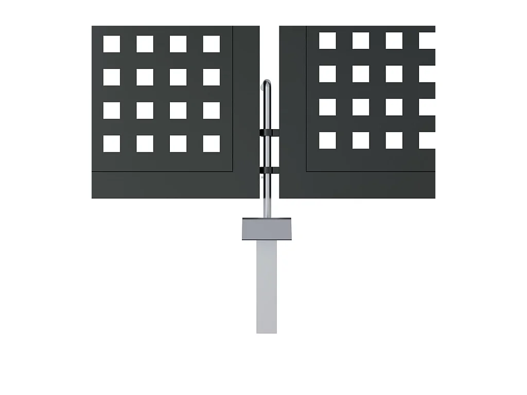 Puerta de jardín antracita de acero de 300 x 200 cm.