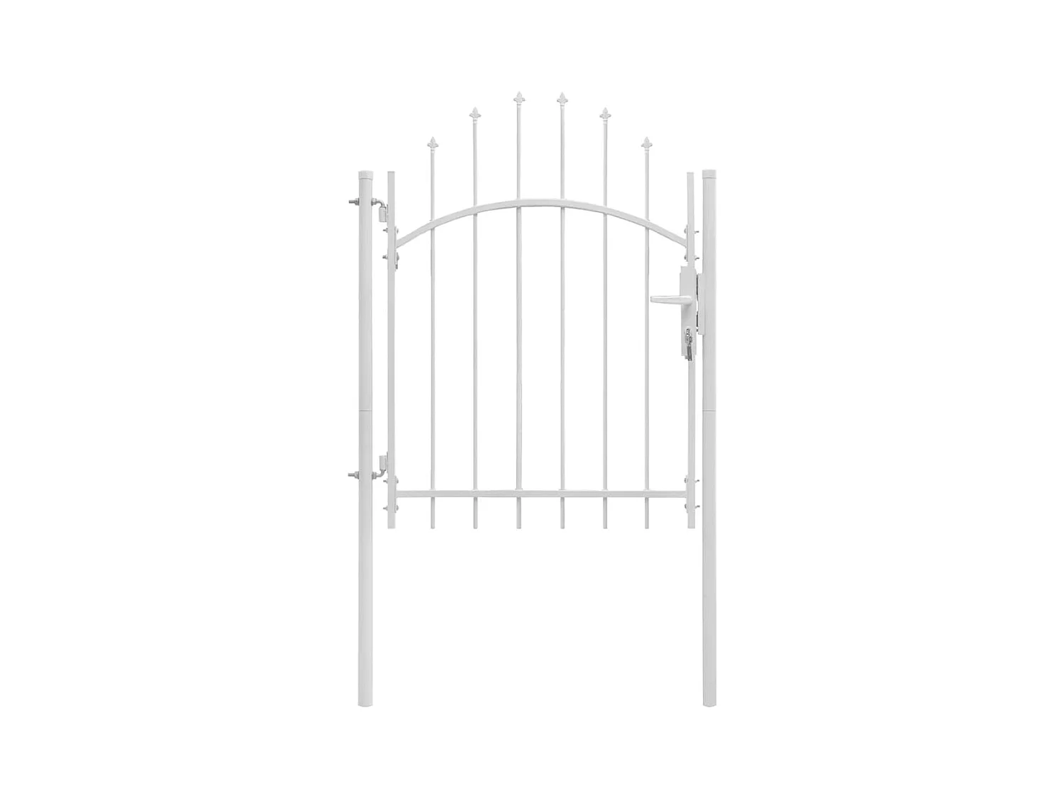 Puerta de jardín de acero 1 x 2 m blanca