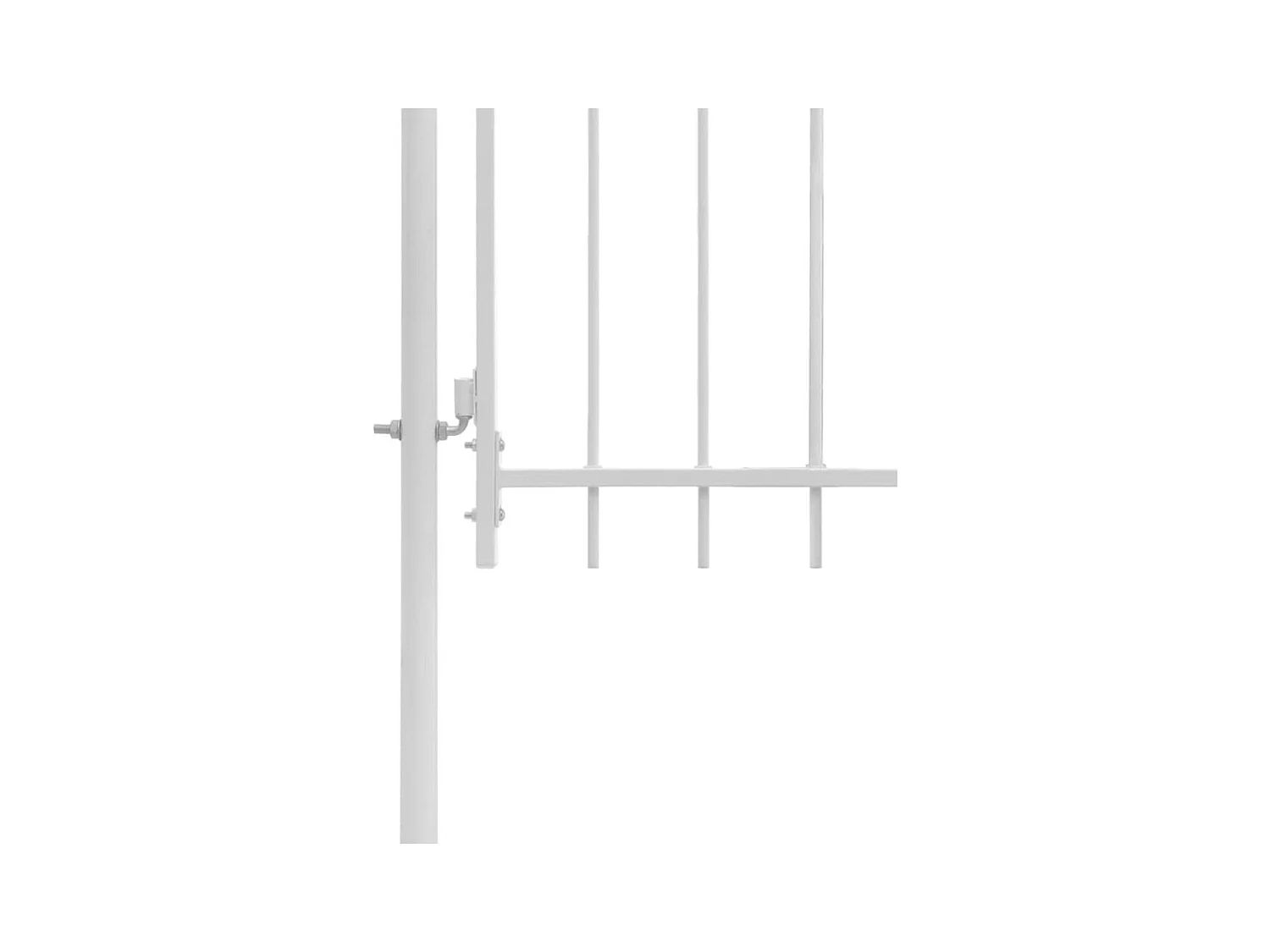 Puerta de jardín de acero 1 x 2 m blanca