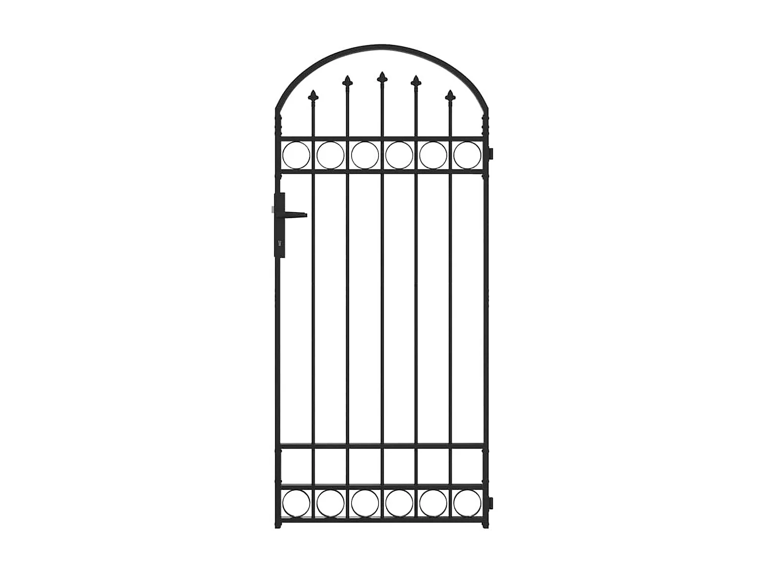 Grijze hekpoort 89 x 200 cm staal