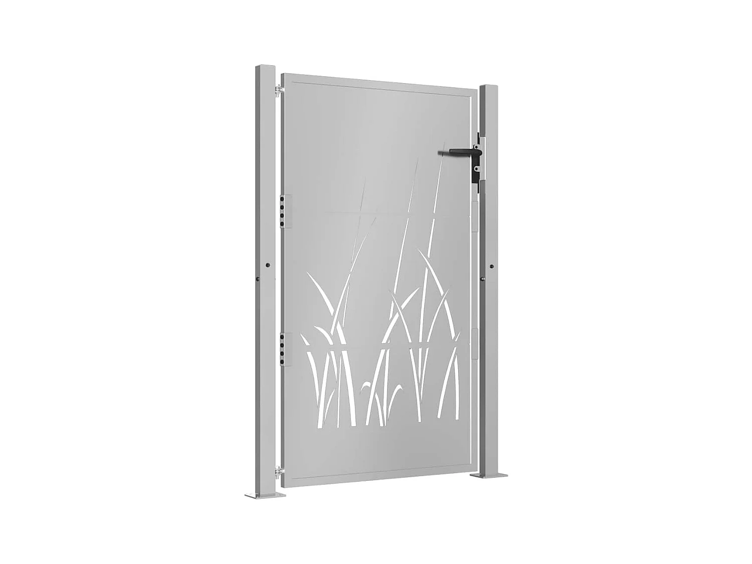 Portail de jardin 105x155 cm acier corten conception d'herbe