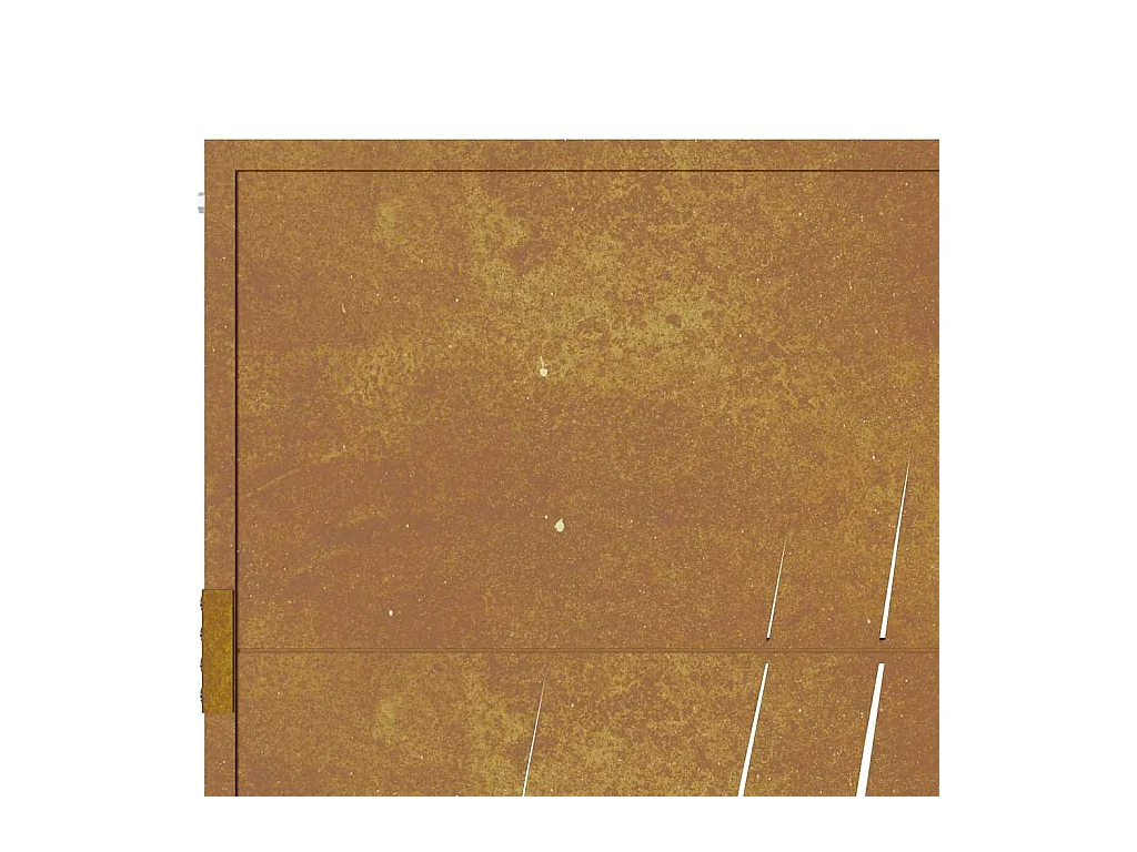 Portail de jardin 105x155 cm acier corten conception d'herbe