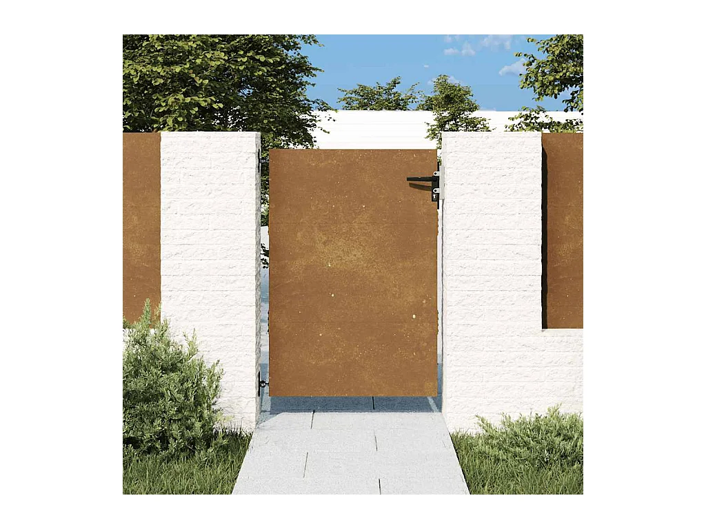 Tuinpoort 85x150 cm cortenstaal