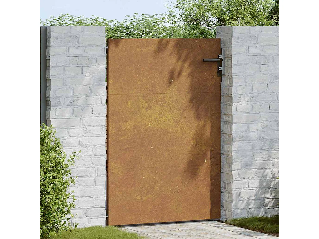 Portail de jardin 85x150 cm acier corten