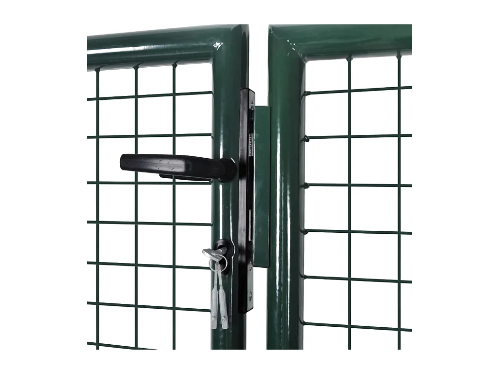 Stalen hekwerkpoort 306 x 100 cm Groen