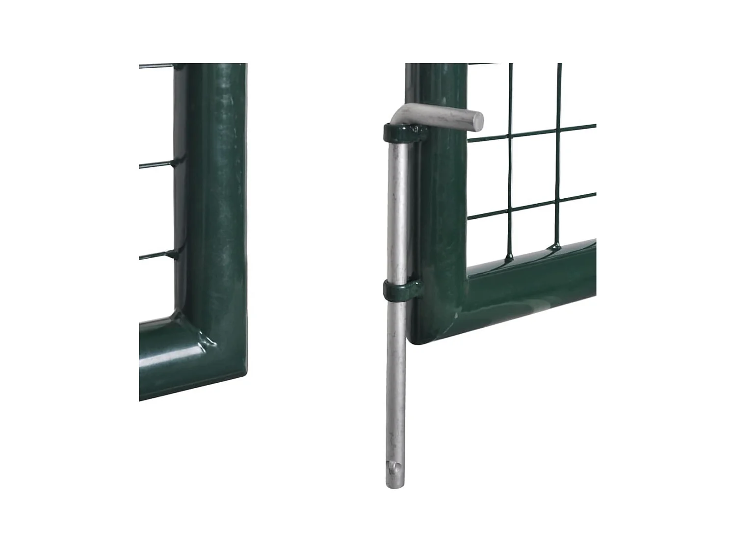 Stalen hekwerkpoort 306 x 100 cm Groen