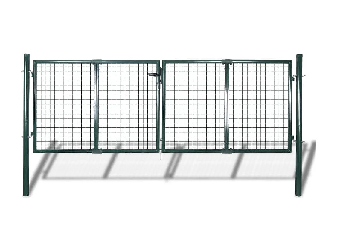 Cancello in acciaio 306 x 100 cm verde