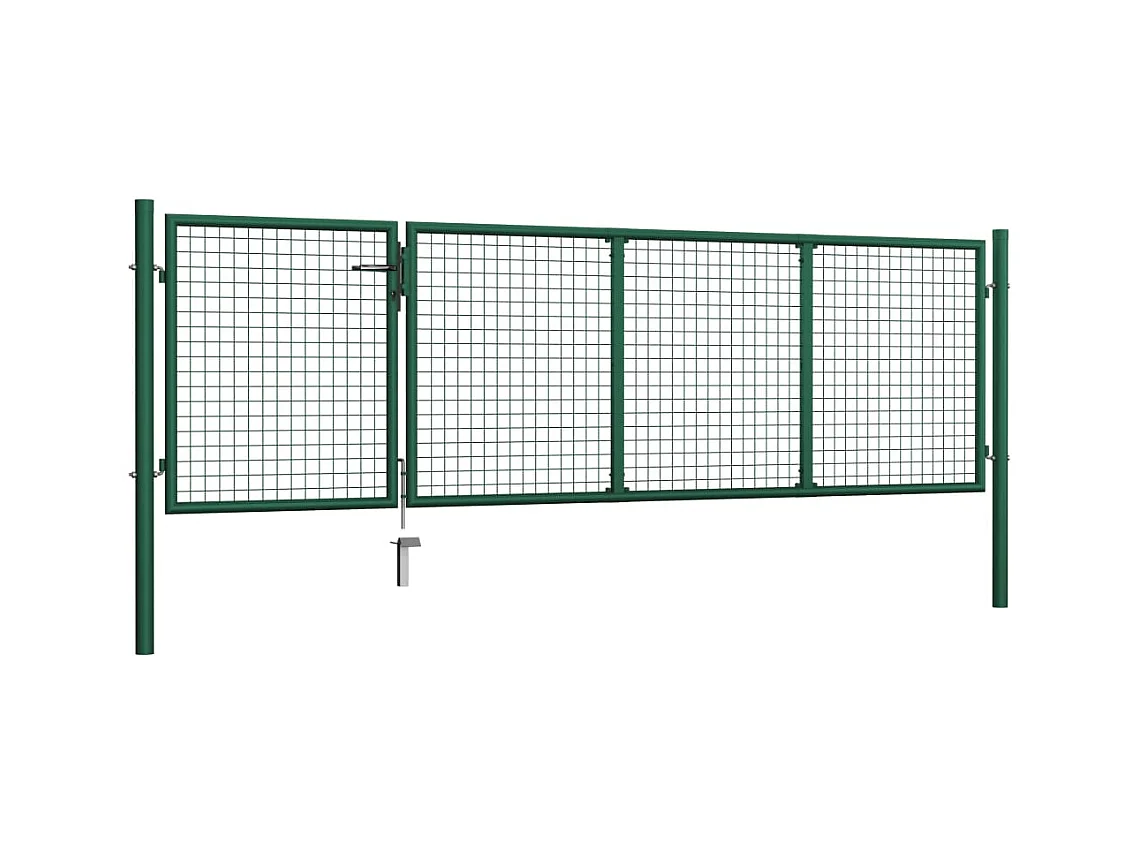 Stahltor 350x100 cm Grün