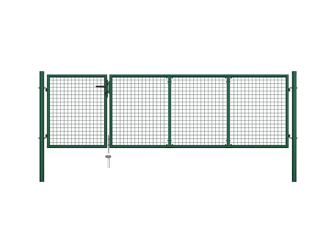 Portillon Acier 350x100 cm Vert
