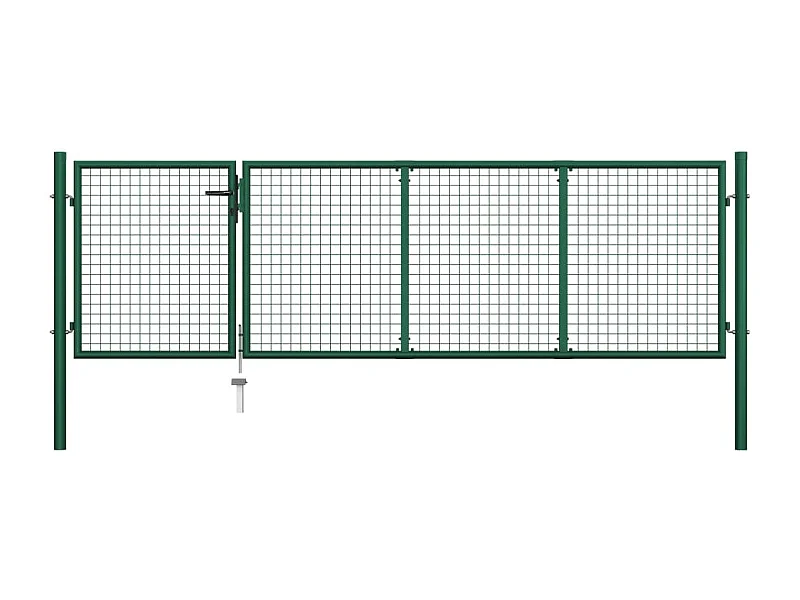 Stalen poort 350x100 cm Groen