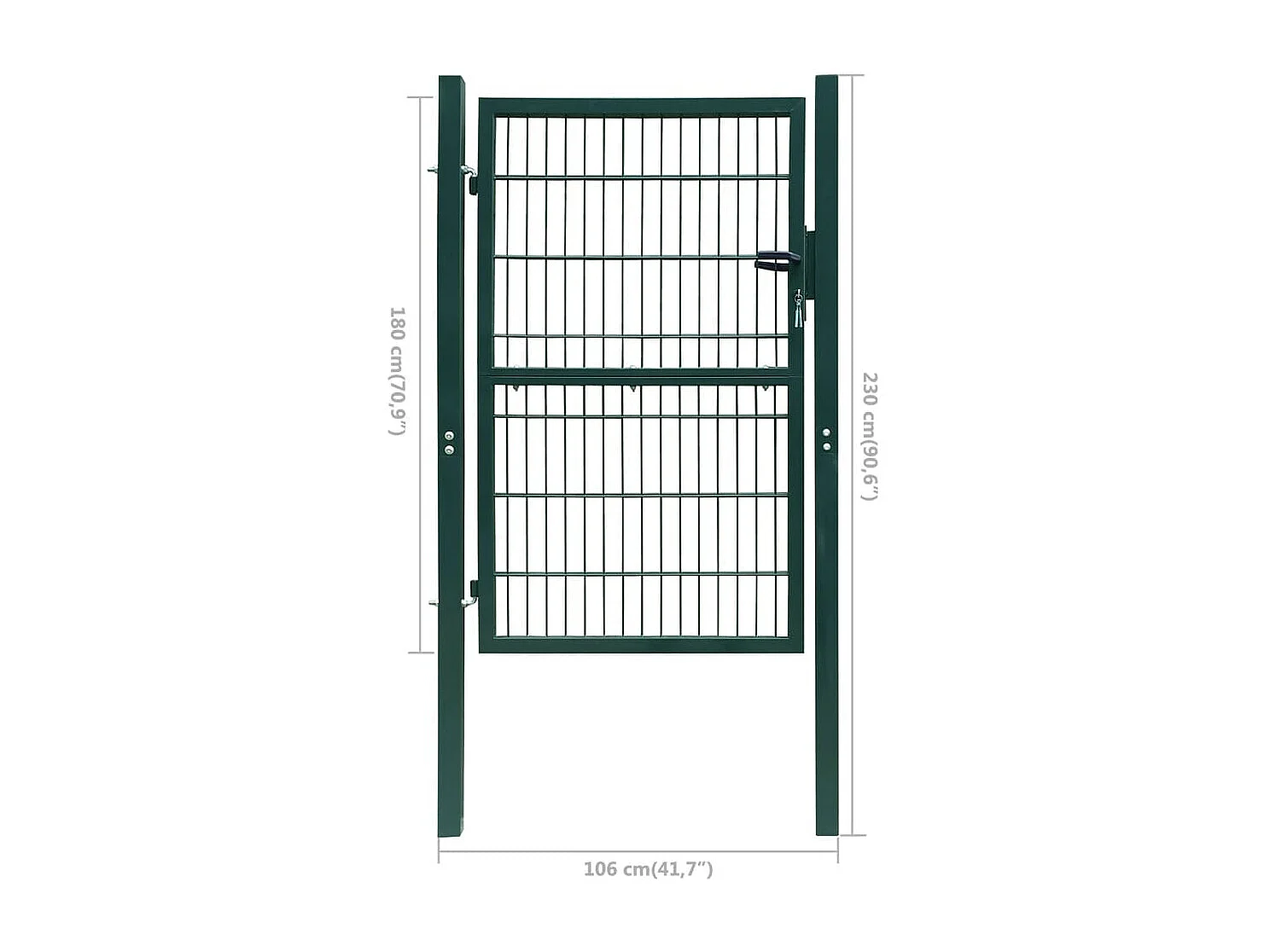 Portillon 2D (eenvoudig) Groen 106x230 cm