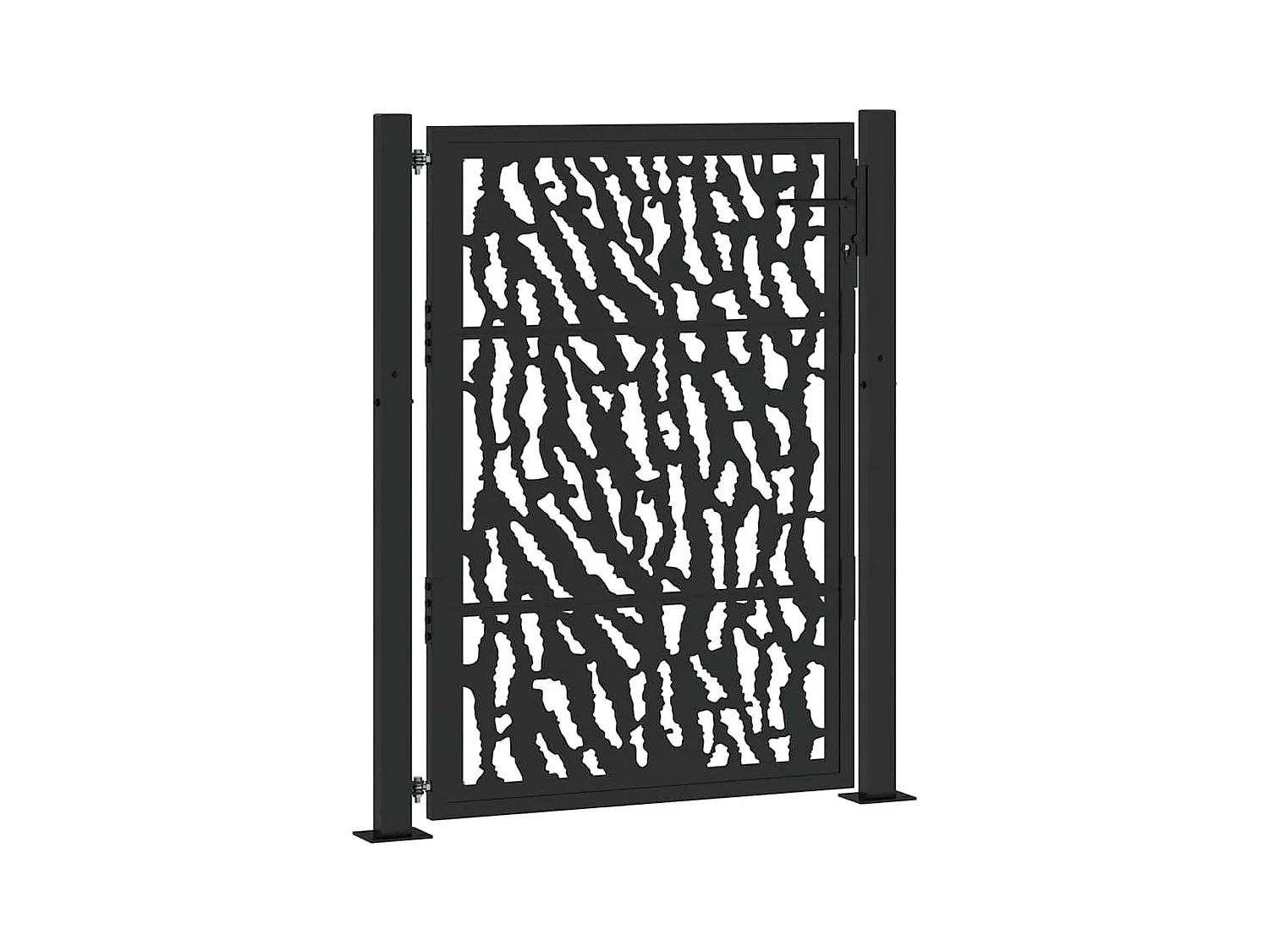 Portail de jardin noir 105x130 cm acier conception de tracés