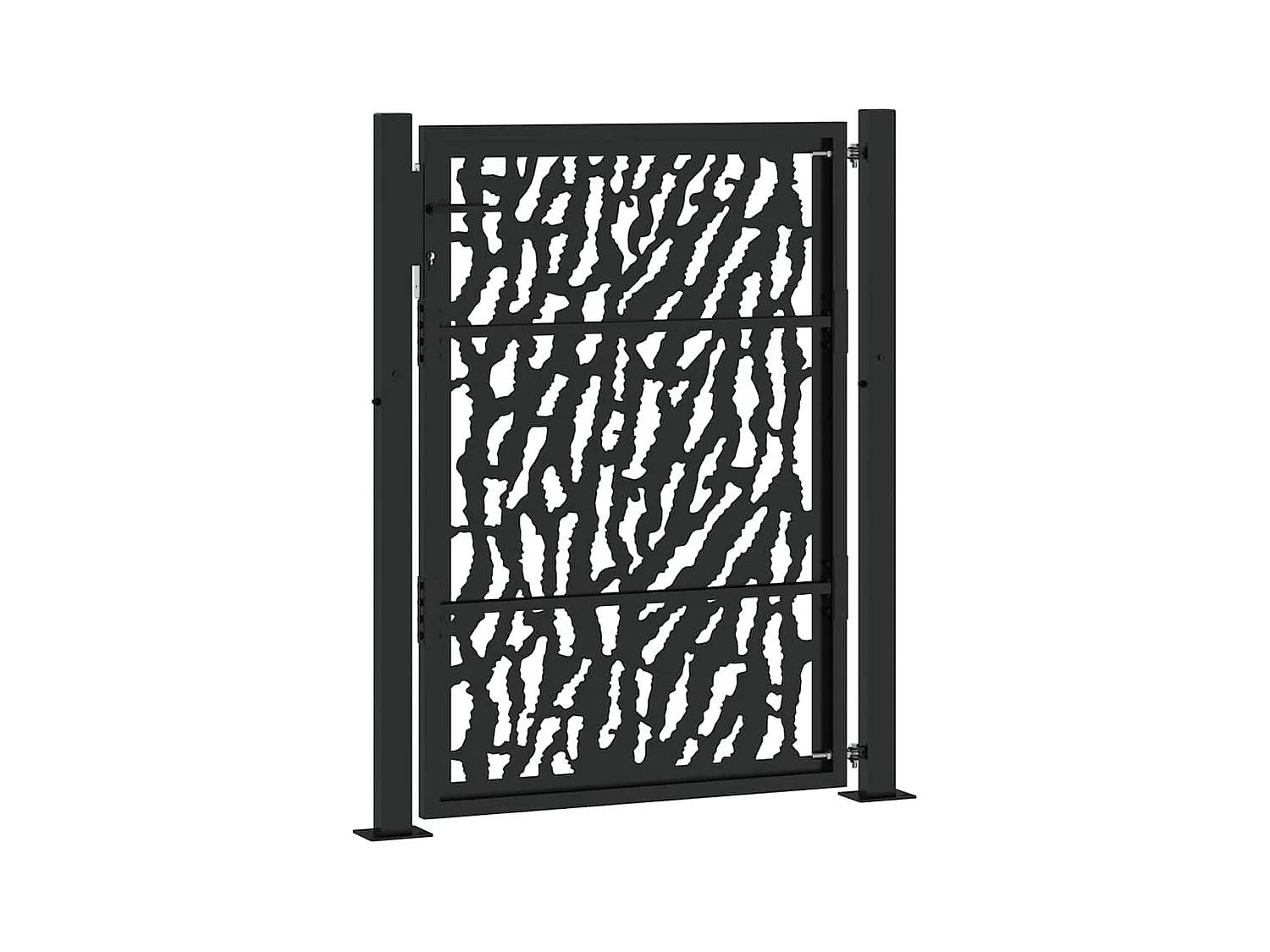 Portail de jardin noir 105x130 cm acier conception de tracés