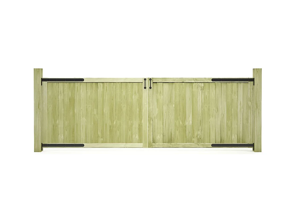 Portillons de jardin 2 pcs Bois de pin imprégné 300x100 cm