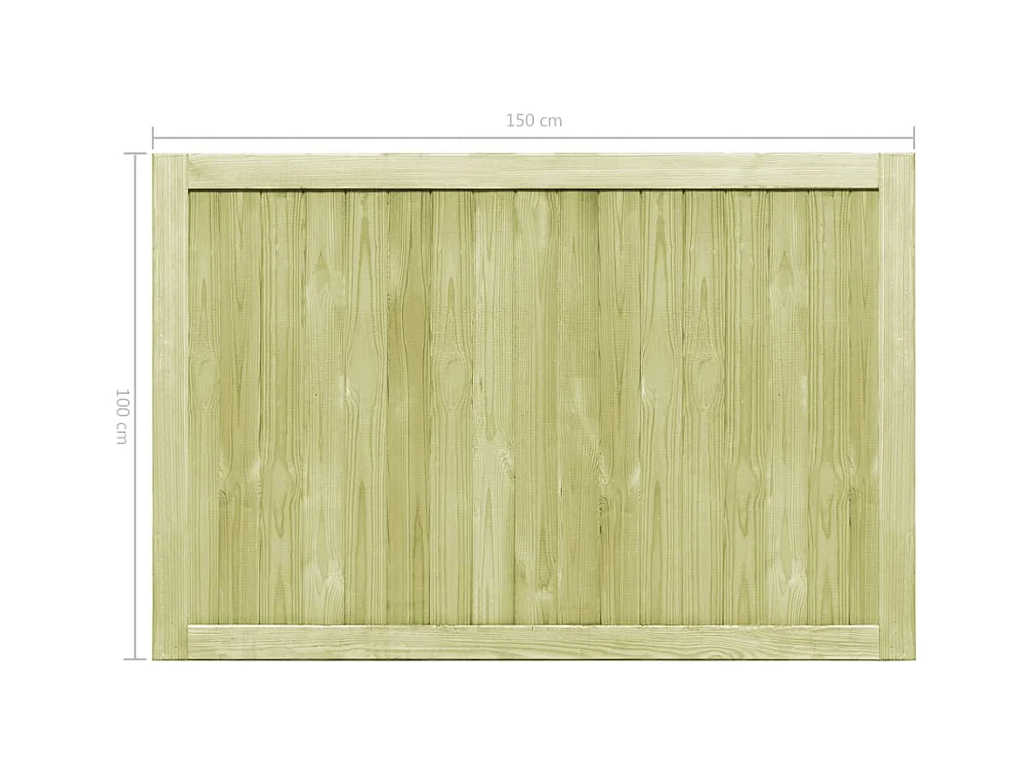 Portillons de jardin 2 pcs Bois de pin imprégné 300x100 cm