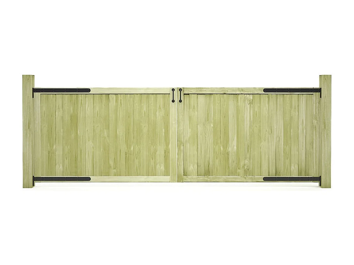 Portillons de jardin 2 pcs Bois de pin imprégné 300x100 cm