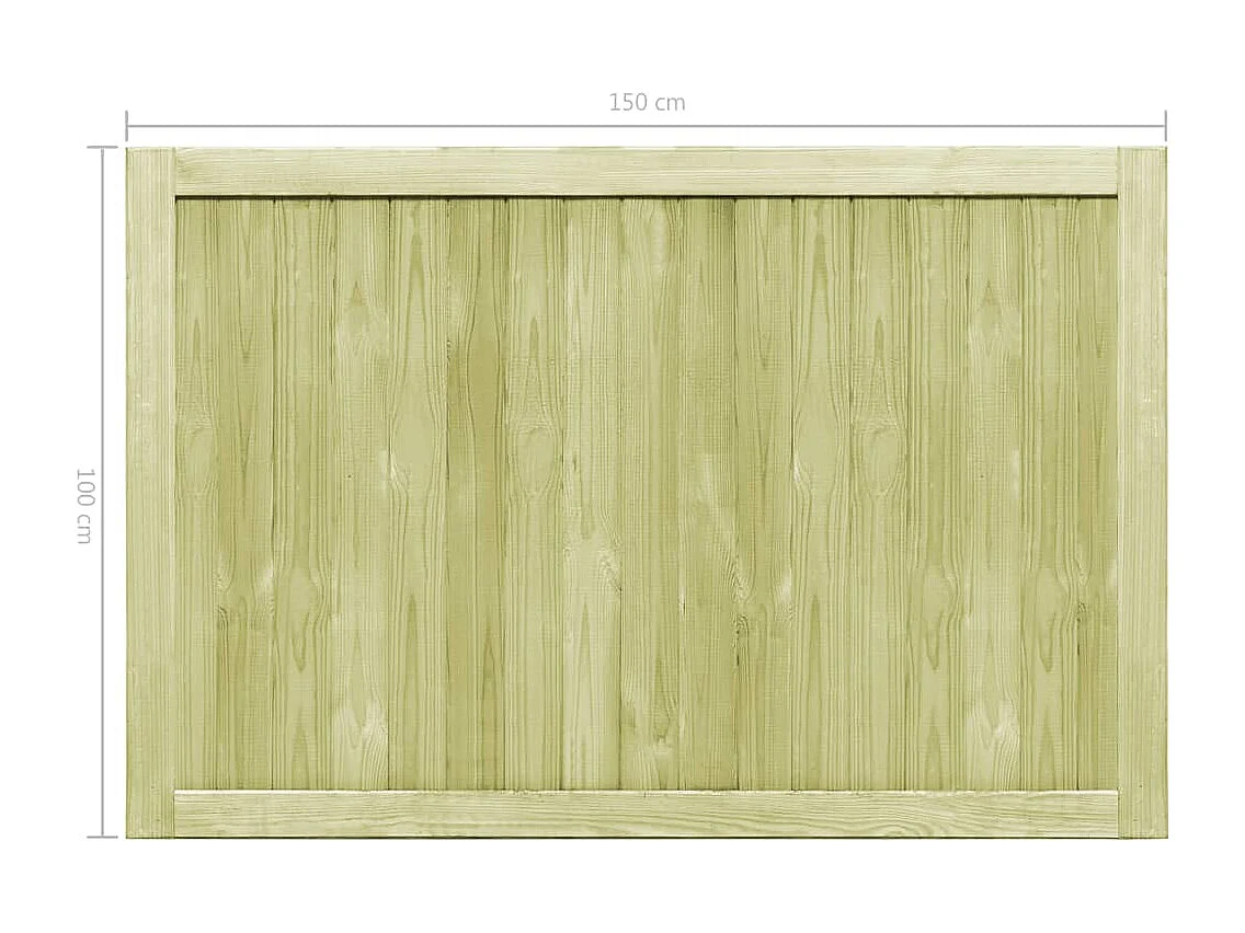 Portillons de jardin 2 pcs Bois de pin imprégné 300x100 cm