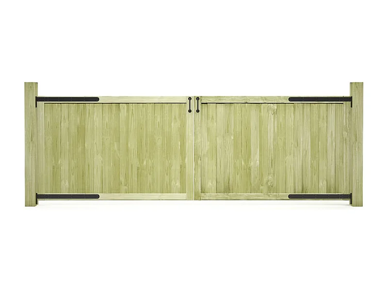 Portillons de jardin 2 pcs Bois de pin imprégné 300x100 cm