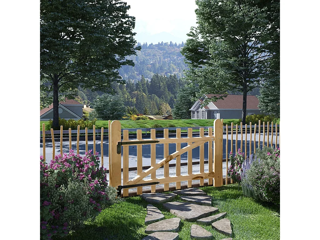 Enkele hekpoort Hazelhout 100x60 cm