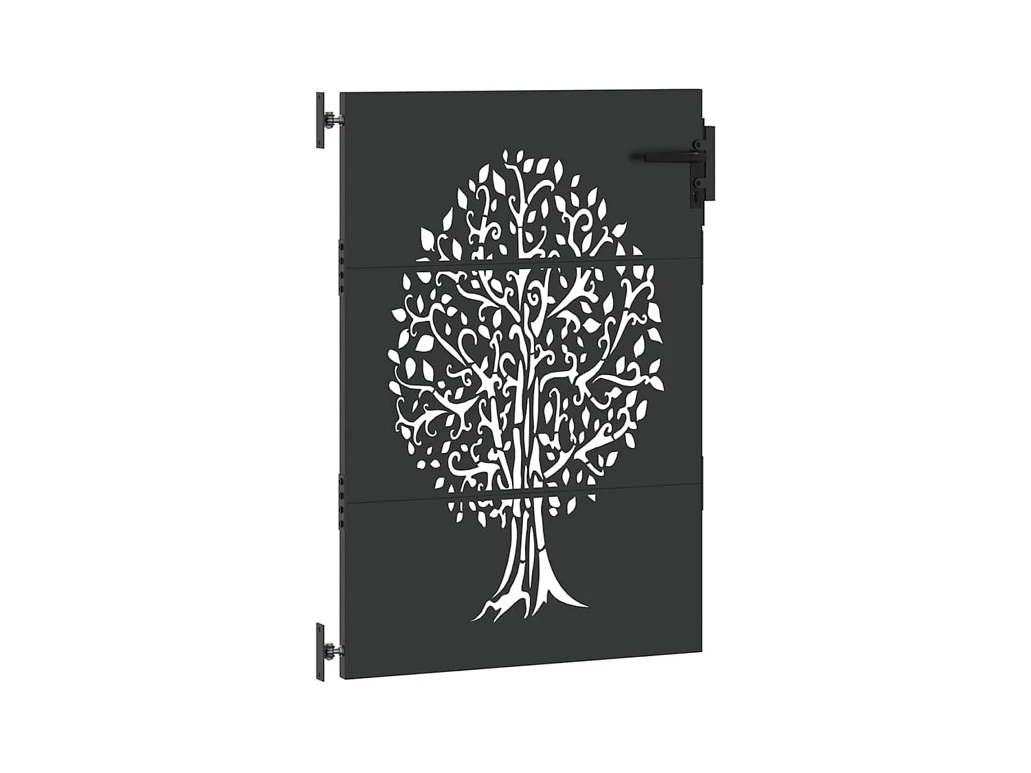 Cancello da giardino, Cancello da giardino 85x75 cm Design ad albero in acciaio Corten