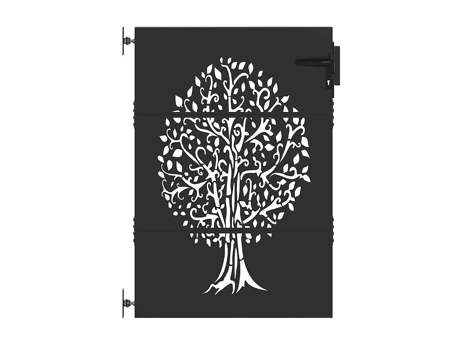 Porte de Jardin, Portail de Jardin 85x75 cm Design Arbre en Acier Corten
