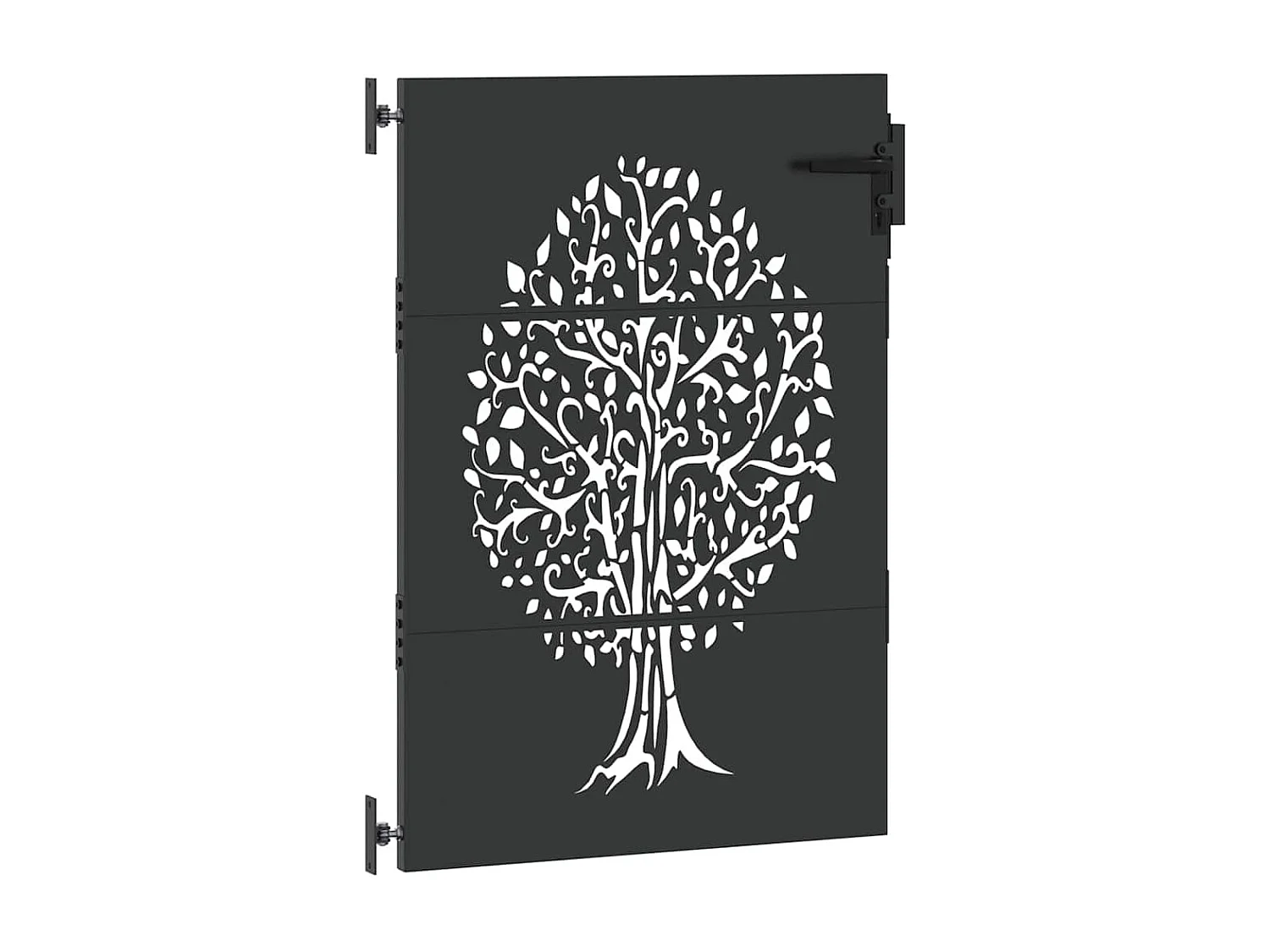 Porte de Jardin, Portail de Jardin 85x75 cm Design Arbre en Acier Corten