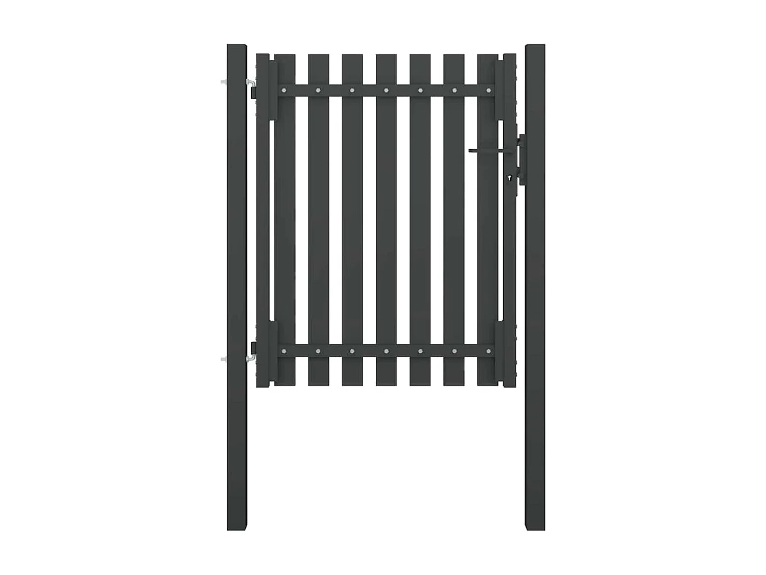 Cancello per recinzione da giardino in acciaio 1x1,5 m antracite